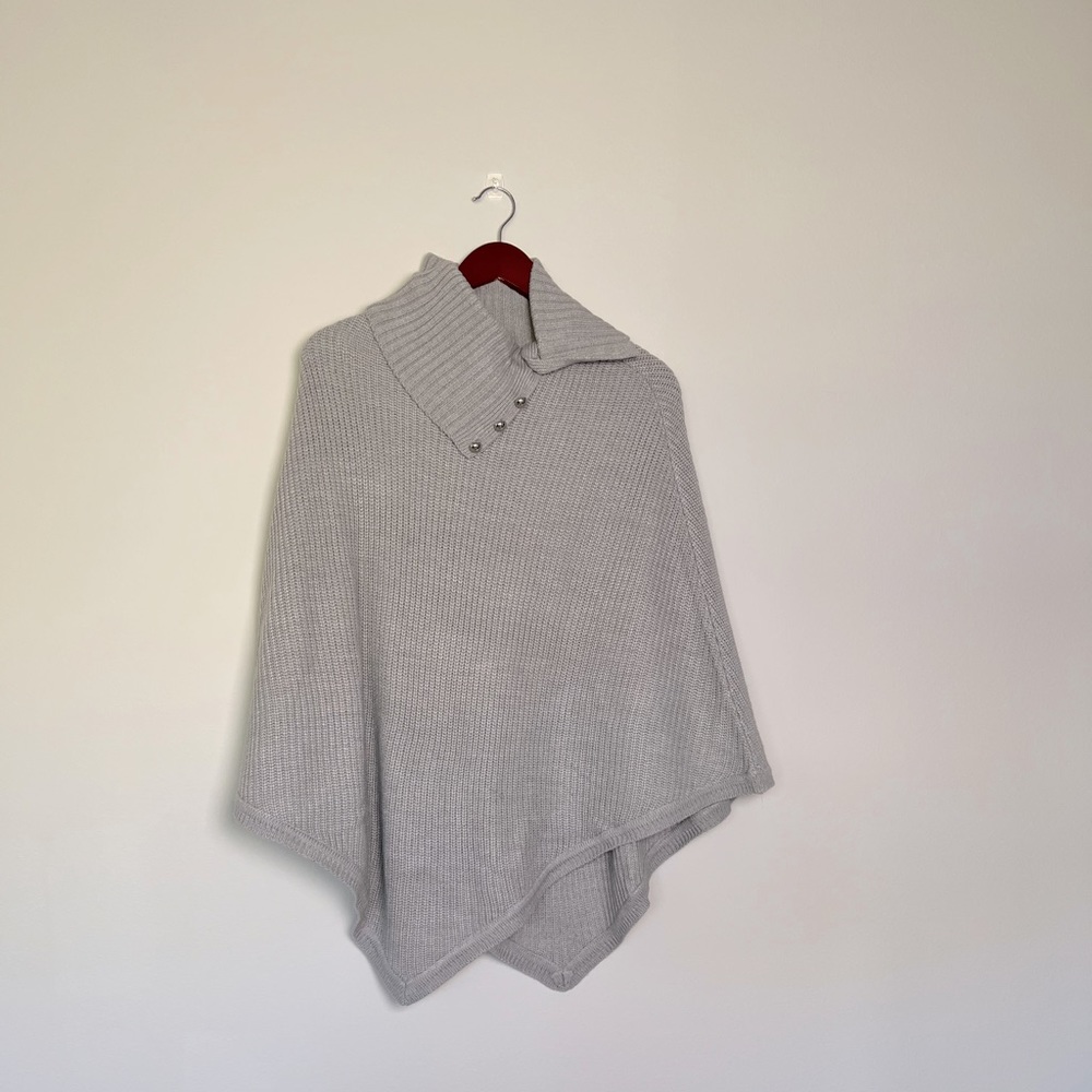 Michael Kors Grey Knit Poncho